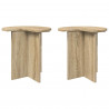 Stolik boczny 2 pcs dąb Sonoma Ø 39 x 38 cm Drewno inżynieryjne