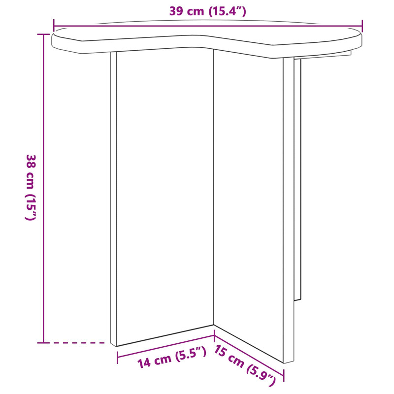 Stolik boczny 2 pcs dąb Sonoma Ø 39 x 38 cm Drewno inżynieryjne