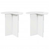 Stolik boczny 2 pcs Biały wysoki połysk Ø 39 x 38 cm