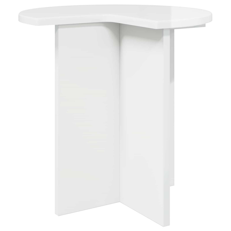 Stolik boczny 2 pcs Biały wysoki połysk Ø 39 x 38 cm
