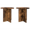 Stolik boczny z przechowywaniem 2 pcs Dąb wędzony Ø 39 x 38 cm