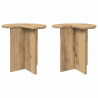 Stolik boczny z przechowywaniem 2 pcs Dąb artisan Ø 39 x 38 cm