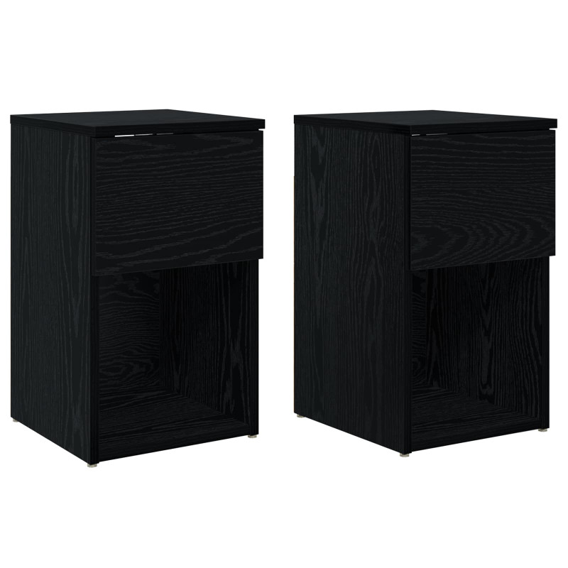 Szafka pod łóżko 2 pcs Czarny dąb 29 x 31,5 x 49 cm