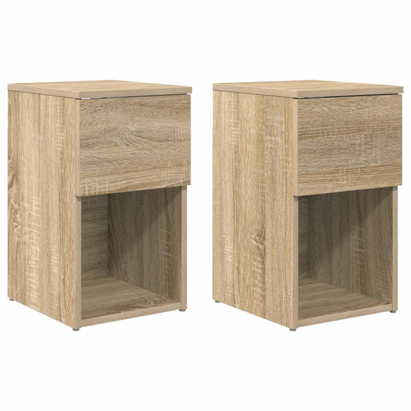 Szafka pod łóżko 2 pcs dąb Sonoma 29 x 31,5 x 49 cm
