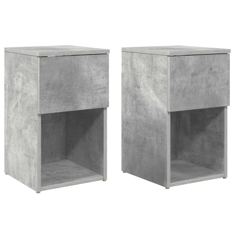 Szafka pod łóżko 2 pcs Betonowy szary 29 x 31,5 x 49 cm
