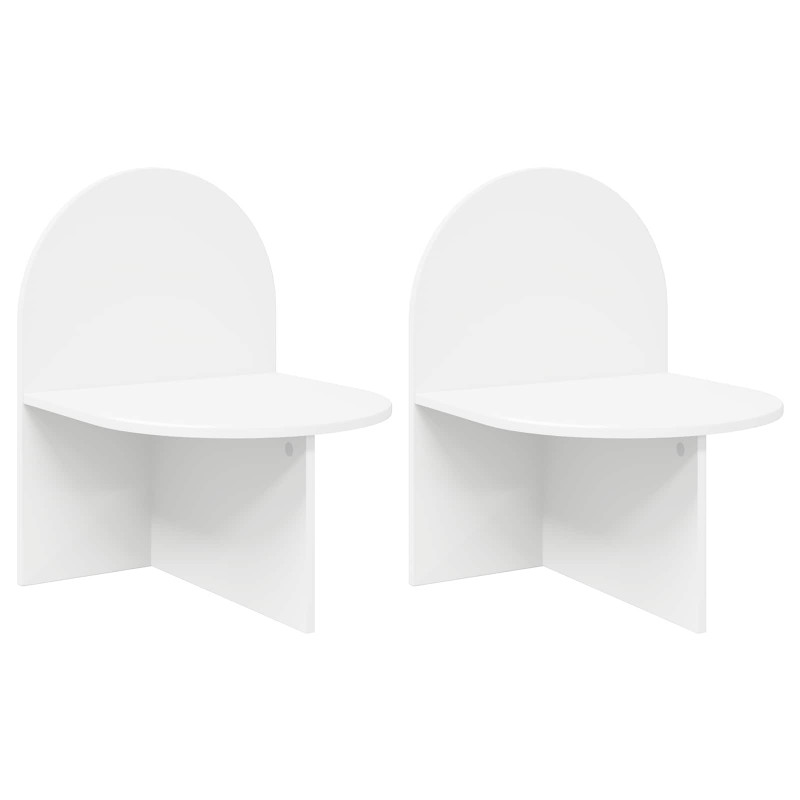 Stolik nocny 2 pcs Biały 48 x 49 x 65 cm Drewno inżynieryjne
