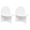 Stolik nocny 2 pcs Biały 48 x 49 x 65 cm Drewno inżynieryjne