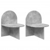Stolik nocny 2 pcs Betonowy szary 48 x 49 x 65 cm