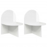 Stolik nocny 2 pcs Biały wysoki połysk 48 x 49 x 65 cm