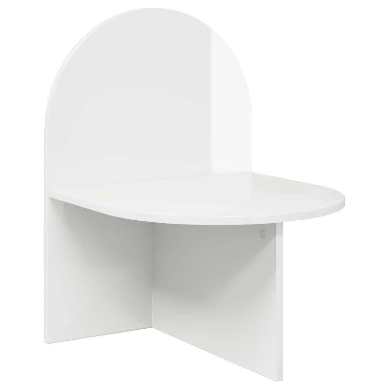 Stolik nocny 2 pcs Biały wysoki połysk 48 x 49 x 65 cm