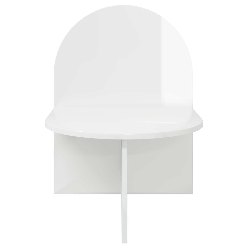 Stolik nocny 2 pcs Biały wysoki połysk 48 x 49 x 65 cm