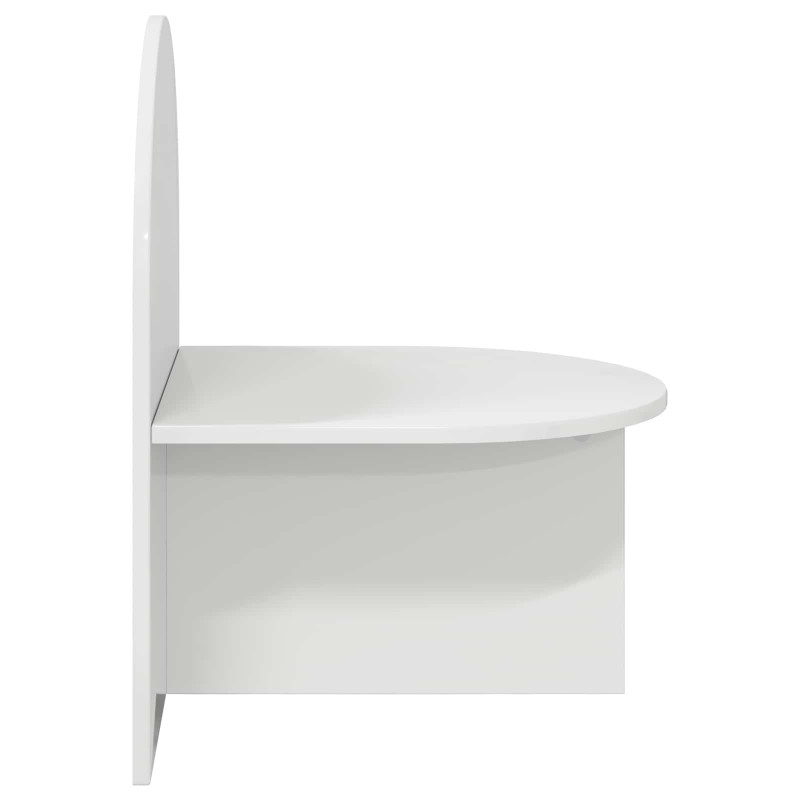 Stolik nocny 2 pcs Biały wysoki połysk 48 x 49 x 65 cm