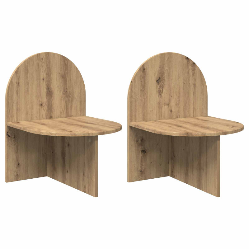 Stolik nocny 2 pcs Dąb artisan 48 x 49 x 65 cm