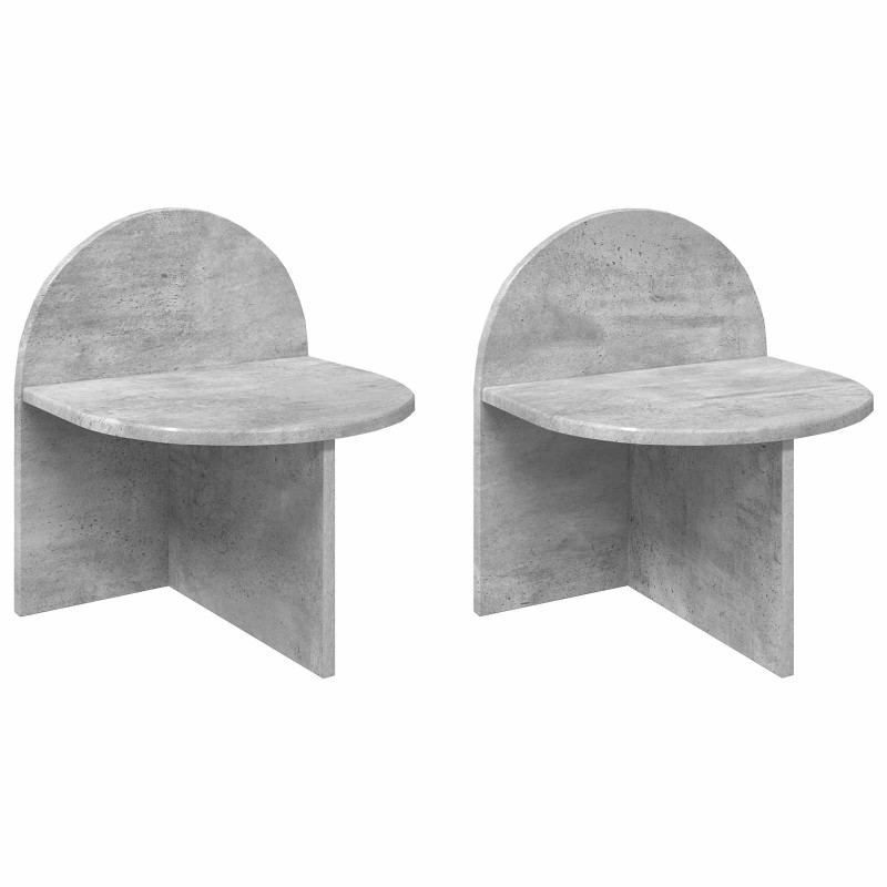 Stolik nocny 2 pcs Betonowy szary 40 x 35,5 x 45,5 cm