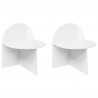 Stolik nocny 2 pcs Biały wysoki połysk 40 x 35,5 x 45,5 cm