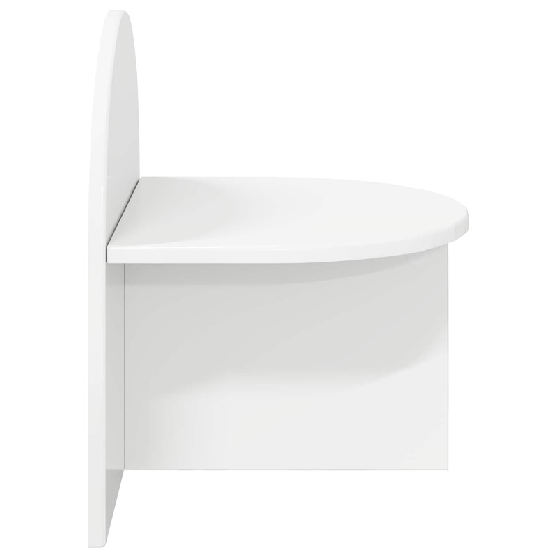 Stolik nocny 2 pcs Biały wysoki połysk 40 x 35,5 x 45,5 cm