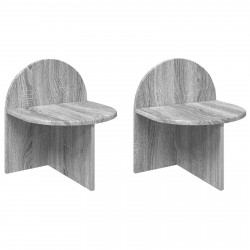 Stolik nocny 2 pcs Szary Sonoma 40 x 35,5 x 45,5 cm