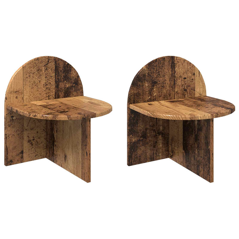 Stolik nocny 2 pcs Stare drewno 40 x 35,5 x 45,5 cm