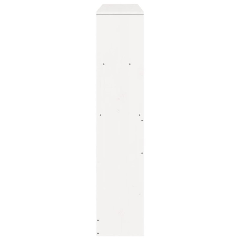 Wezgłowie do łóżka, z półkami, białe, 140 cm, drewno sosnowe