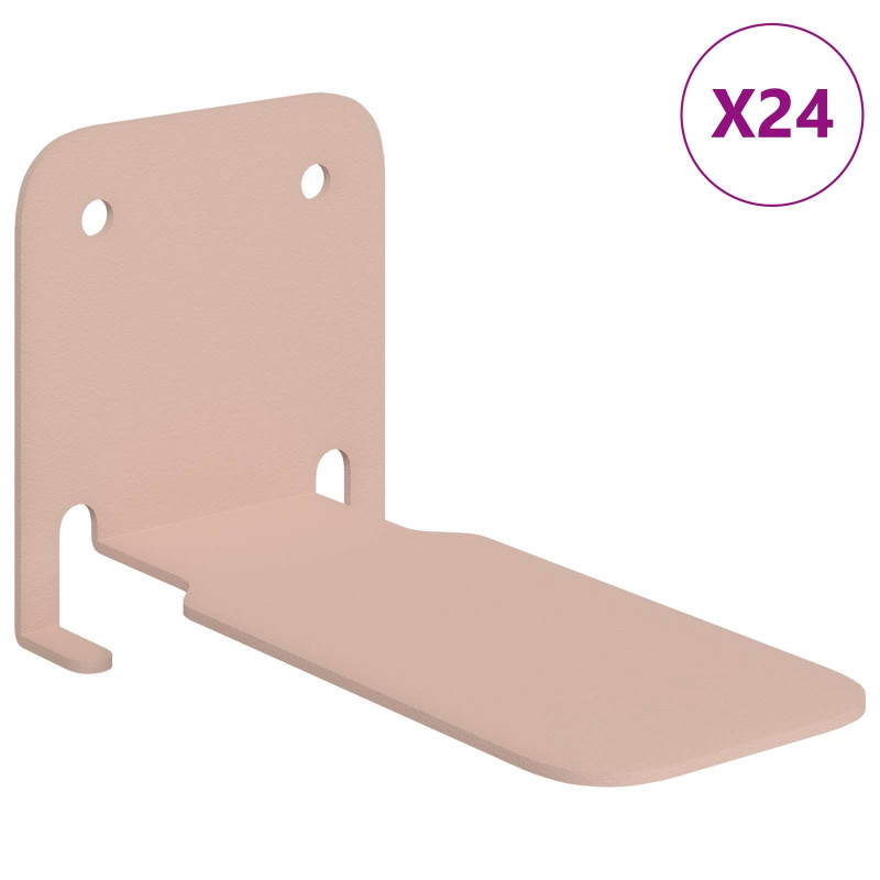 Półka wisząca z półką 24 pcs Różowy 6 x 10,8 x 6,6 cm
