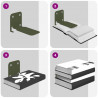 Półka wisząca z półką 4 pcs Zielony oliwkowy 6 x 10,8 x 6,6 cm