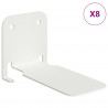 Półka wisząca z półką 8 pcs Biały 6 x 10,8 x 6,6 cm