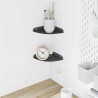 Półka wisząca z półką 2 pcs Czarny 15 x 15 x 2 cm
