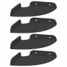 Półka wisząca z półką 4 pcs Czarny 15 x 15 x 2 cm