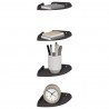 Półka wisząca z półką 4 pcs Czarny 15 x 15 x 2 cm