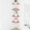 Półka wisząca z półką 4 pcs Różowy 15 x 15 x 2 cm