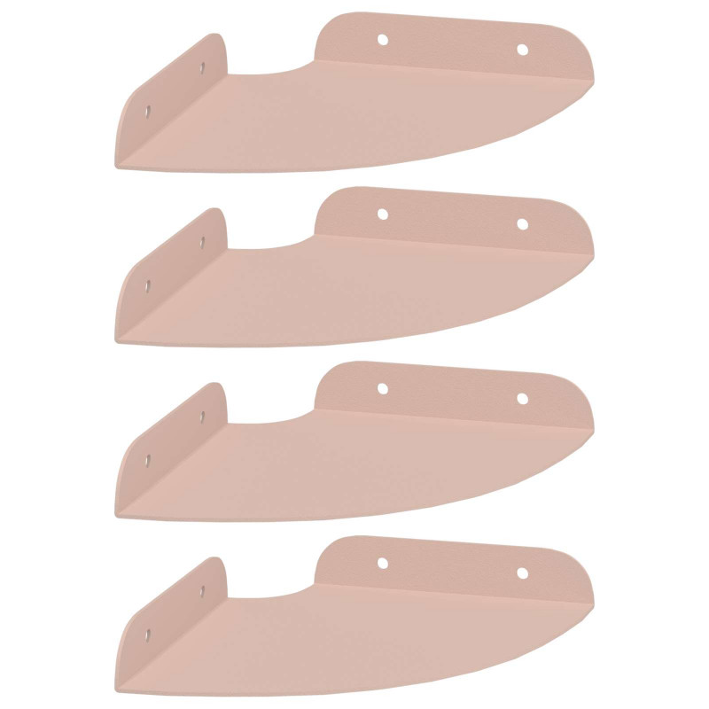 Półka wisząca z półką 4 pcs Różowy 15 x 15 x 2 cm