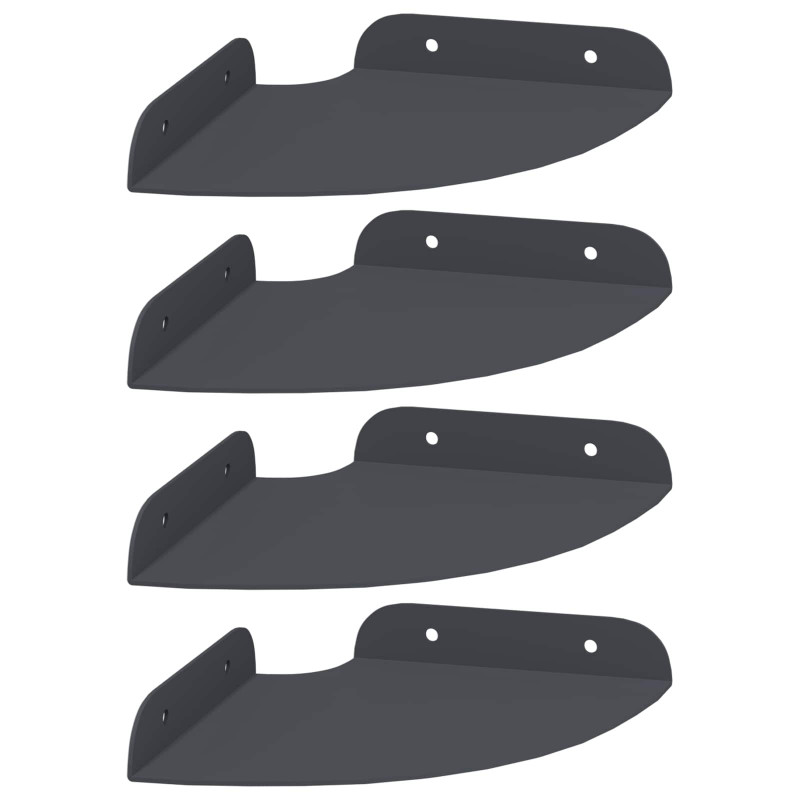 Półka wisząca z półką 4 pcs Antracyt 15 x 15 x 2 cm