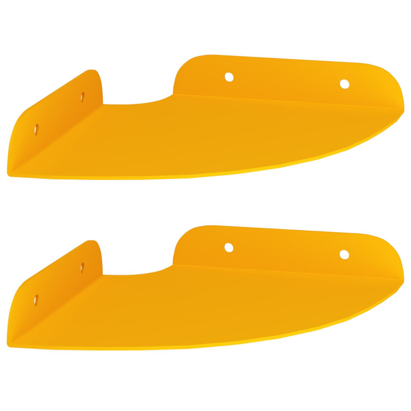 Półka wisząca z półką 2 pcs Musztardowy Żółty 15 x 15 x 2 cm