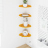 Półka wisząca z półką 4 pcs Musztardowy Żółty 15 x 15 x 2 cm
