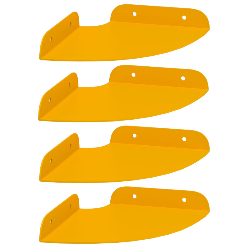 Półka wisząca z półką 4 pcs Musztardowy Żółty 15 x 15 x 2 cm