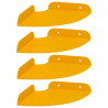 Półka wisząca z półką 4 pcs Musztardowy Żółty 15 x 15 x 2 cm