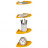 Półka wisząca z półką 4 pcs Musztardowy Żółty 15 x 15 x 2 cm