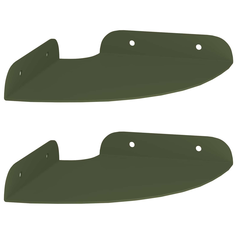 Półka wisząca z półką 2 pcs Zielony oliwkowy 15 x 15 x 2 cm