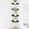 Półka wisząca z półką 4 pcs Zielony oliwkowy 15 x 15 x 2 cm
