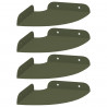 Półka wisząca z półką 4 pcs Zielony oliwkowy 15 x 15 x 2 cm