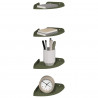 Półka wisząca z półką 4 pcs Zielony oliwkowy 15 x 15 x 2 cm