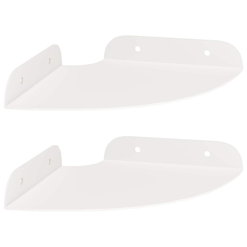 Półka wisząca z półką 2 pcs Biały 15 x 15 x 2 cm
