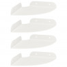 Półka wisząca z półką 4 pcs Biały 15 x 15 x 2 cm