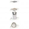 Półka wisząca z półką 4 pcs Biały 15 x 15 x 2 cm