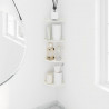 Półka wisząca z półką 4 pcs Biały 15 x 15 x 2 cm