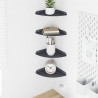 Półka wisząca z półką 4 pcs Antracyt 18 x 18 x 2 cm