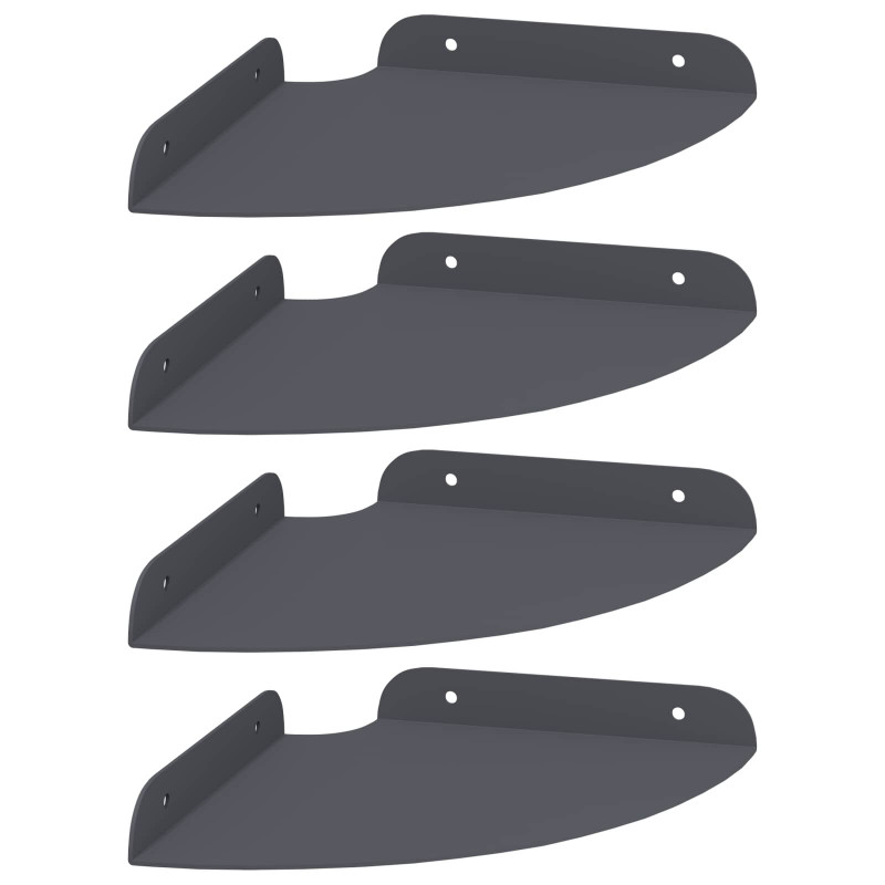 Półka wisząca z półką 4 pcs Antracyt 18 x 18 x 2 cm