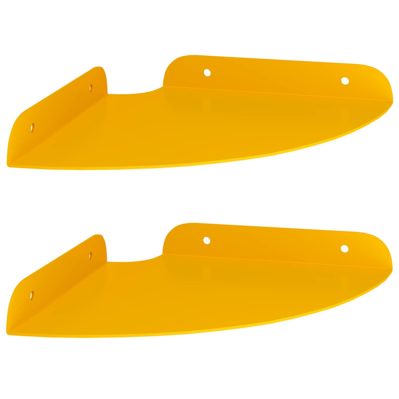 Półka wisząca z półką 2 pcs Musztardowy Żółty 18 x 18 x 2 cm