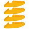 Półka wisząca z półką 4 pcs Musztardowy Żółty 18 x 18 x 2 cm