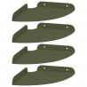 Półka wisząca z półką 4 pcs Zielony oliwkowy 18 x 18 x 2 cm